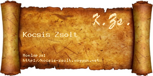 Kocsis Zsolt névjegykártya